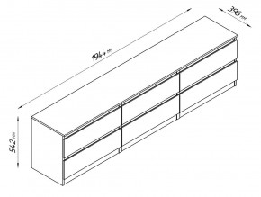 2.03.03.110.4 КАСТОР тумба 6 ящиков RU серая в Приобье - priobie.ok-mebel.com | фото 4