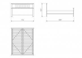 2.08.04.070.15 САГА кровать двойная 160х200 серая/ясень в Приобье - priobie.ok-mebel.com | фото 3