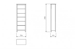 2.08.07.110.6 САГА стеллаж 70 темно-бирюзовый RU в Приобье - priobie.ok-mebel.com | фото