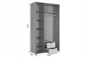 АДАМ К2 Спальный гарнитур (графит) в Приобье - priobie.ok-mebel.com | фото 4