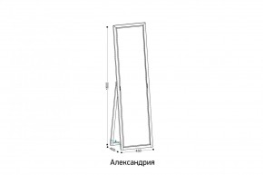 АЛЕКСАНДРИЯ-9.1 Зеркало напольное в Приобье - priobie.ok-mebel.com | фото 2