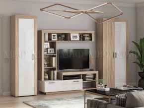 Ангара Центральная секция (Белый глянец/Сонома) в Приобье - priobie.ok-mebel.com | фото 3