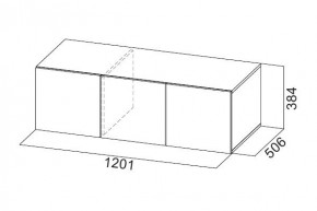 Антресоль 1200 «ШК-5» Белый текстурный в Приобье - priobie.ok-mebel.com | фото 3