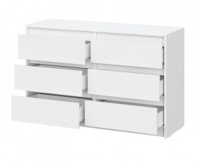 АЙДЕН КМ06-1200 Комод 6 ящиков (белый) в Приобье - priobie.ok-mebel.com | фото 2