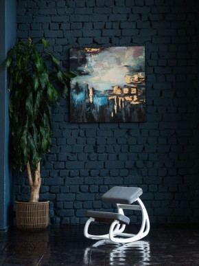 Балансирующий коленный стул Конёк Горбунёк (Белый) в Приобье - priobie.ok-mebel.com | фото 4