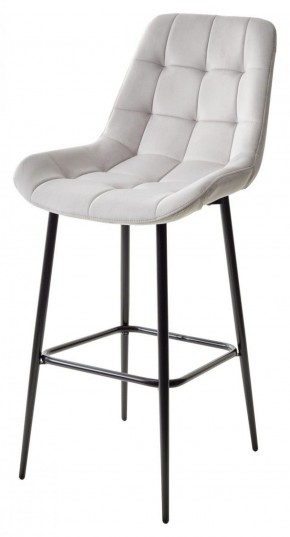 Барный стул ХОФМАН, цвет H-09 Светло-серый, велюр / черный каркас М-City в Приобье - priobie.ok-mebel.com | фото 1