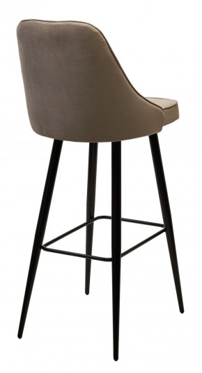 Барный стул NEPAL-BAR БЕЖЕВЫЙ #5, велюр/ черный каркас (H=78cm) М-City в Приобье - priobie.ok-mebel.com | фото 3
