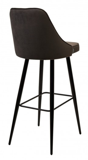 Барный стул NEPAL-BAR ГРАФИТ #14, велюр/ черный каркас (H=78cm) М-City в Приобье - priobie.ok-mebel.com | фото 3