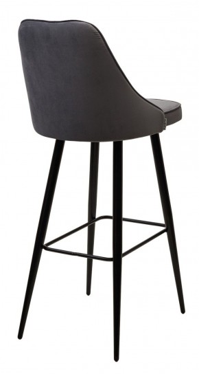Барный стул NEPAL-BAR СЕРЫЙ #27, велюр/ черный каркас (H=78cm) М-City в Приобье - priobie.ok-mebel.com | фото 3