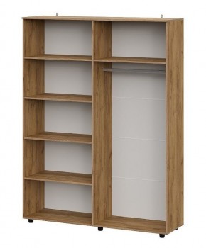 БАЙКАЛ Шкаф четырехстворчатый (Графит/Дуб золотой) в Приобье - priobie.ok-mebel.com | фото 2