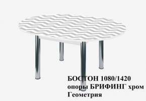 БОСТОН Стол круглый раздвижной 1080/1420 опоры Брифинг в Приобье - priobie.ok-mebel.com | фото