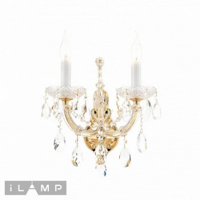 Бра iLamp Diamond W6071-2 GD+CL в Приобье - priobie.ok-mebel.com | фото 2