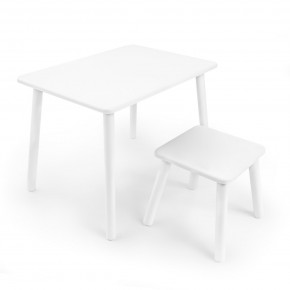 Детский комплект стол и табурет Rolti Baby (белая столешница/белое сиденье/белые ножки) в Приобье - priobie.ok-mebel.com | фото 1