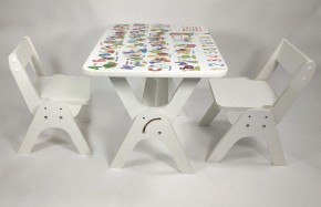 Детский растущий стол-парта и два стула Я САМ "Умка-Дуо" (Алфавит) в Приобье - priobie.ok-mebel.com | фото