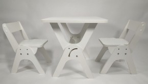 Детский растущий стол-парта и два стула Я САМ "Умка-Дуо" (Белый) в Приобье - priobie.ok-mebel.com | фото 1