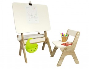 Детский растущий стол-парта и стул Я САМ "Умка" (Дуб/Серый) в Приобье - priobie.ok-mebel.com | фото 3
