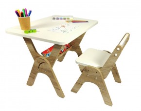 Детский растущий стол-парта и стул Я САМ "Умка" (Дуб/Серый) в Приобье - priobie.ok-mebel.com | фото 4
