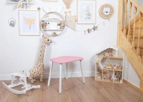 Детский стол Rolti Baby «Облачко»  (розовый/белый, массив березы/мдф) в Приобье - priobie.ok-mebel.com | фото