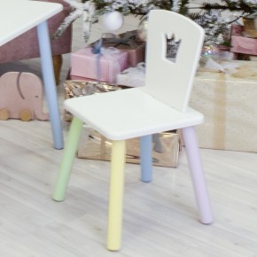 Детский стул Корона (Белый/Белый/Цветной) в Приобье - priobie.ok-mebel.com | фото