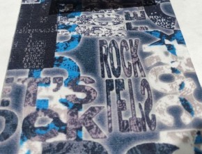 Диван-кровать Комфорт ЛАЙТ без подлокотников (2 подушки) Принт темный "ROCK" в Приобье - priobie.ok-mebel.com | фото 3