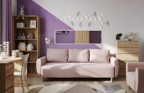 Диван-кровать Тулисия светло-розовый, ткань рогожка в Приобье - priobie.ok-mebel.com | фото