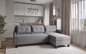 Диван-кровать угловой Киркас серый, ткань рогожка в Приобье - priobie.ok-mebel.com | фото 2