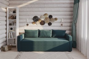 Диван-кровать Вало сине-зелёный, ткань рогожка в Приобье - priobie.ok-mebel.com | фото 2