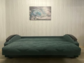 Диван Престиж-16 (НПБ+МДФ) велюр Sensey bottle green в Приобье - priobie.ok-mebel.com | фото 3