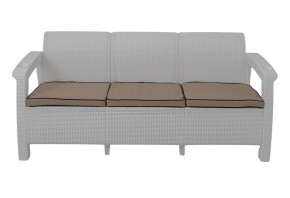 Диван Yalta Premium Sofa 3 Set (Ялта) белый (+подушки под спину) в Приобье - priobie.ok-mebel.com | фото 2