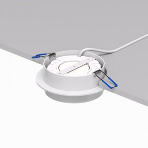 DK2090-WH Встраиваемый светильник FLAT, IP 20, до 15 Вт, GX53, LED, белый, алюминий в Приобье - priobie.ok-mebel.com | фото 3