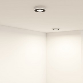 DK2440-WB Встраиваемый светильник DUAL 5+5 Вт, LED 4000K, IP 20, d90mm, белый/черный, алюминий/акрил в Приобье - priobie.ok-mebel.com | фото