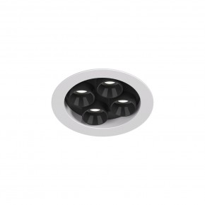 DK2510-WB Встраиваемый светильник SPACE со светодиодом d65 220V 8W 38° 4000К IP20 белый/черный алюминий в Приобье - priobie.ok-mebel.com | фото 4
