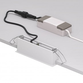 DK2514-WB Встраиваемый светильник SPACE со светодиодом L126mm 220V 10W 38° 4000К IP20 белый/черный алюминий в Приобье - priobie.ok-mebel.com | фото 3
