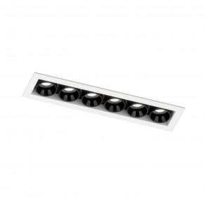 DK2514-WB Встраиваемый светильник SPACE со светодиодом L126mm 220V 10W 38° 4000К IP20 белый/черный алюминий в Приобье - priobie.ok-mebel.com | фото 5