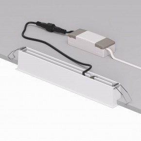 DK2515-WB Встраиваемый светильник SPACE со светодиодом L240mm 220V 20W 38° 4000К IP20 белый/черный алюминий в Приобье - priobie.ok-mebel.com | фото 3