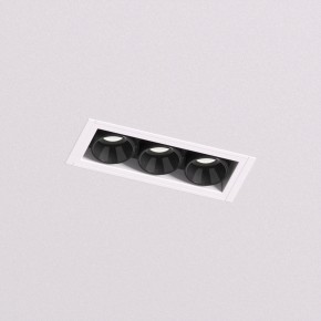 DK2530-WB Встраиваемый светильник SPACE со светодиодом под шпатлевку L69mm 220V 6W 38° 4000К IP20 белый/черный алюминий в Приобье - priobie.ok-mebel.com | фото
