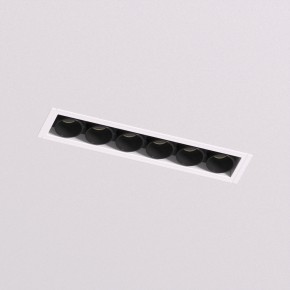 DK2531-WB Встраиваемый светильник SPACE со светодиодом под шпатлевку L126mm 220V 10W 38° 4000К IP20 белый/черный алюминий в Приобье - priobie.ok-mebel.com | фото 2