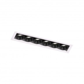 DK2531-WB Встраиваемый светильник SPACE со светодиодом под шпатлевку L126mm 220V 10W 38° 4000К IP20 белый/черный алюминий в Приобье - priobie.ok-mebel.com | фото 6