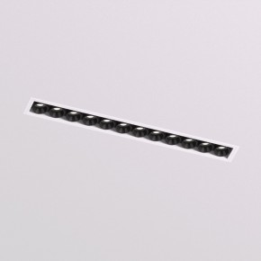 DK2532-WB Встраиваемый светильник SPACE со светодиодом под шпатлевку L240mm 220V 20W 38° 4000К IP20 белый/черный алюминий в Приобье - priobie.ok-mebel.com | фото