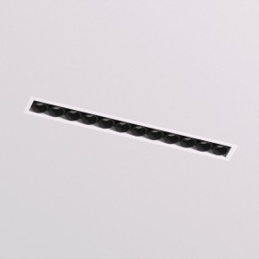 DK2532-WB Встраиваемый светильник SPACE со светодиодом под шпатлевку L240mm 220V 20W 38° 4000К IP20 белый/черный алюминий в Приобье - priobie.ok-mebel.com | фото 2