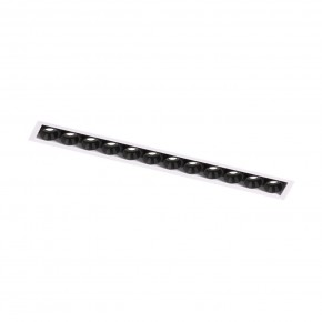 DK2532-WB Встраиваемый светильник SPACE со светодиодом под шпатлевку L240mm 220V 20W 38° 4000К IP20 белый/черный алюминий в Приобье - priobie.ok-mebel.com | фото 5