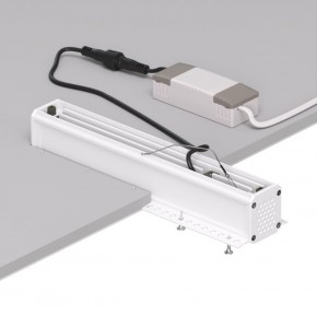 DK2532-WB Встраиваемый светильник SPACE со светодиодом под шпатлевку L240mm 220V 20W 38° 4000К IP20 белый/черный алюминий в Приобье - priobie.ok-mebel.com | фото 6