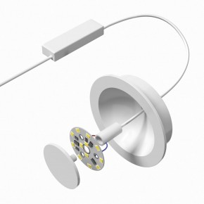 DK2700-WH Встраиваемый светильник, IP 20, 7 Вт, LED 3000, белый, алюминий в Приобье - priobie.ok-mebel.com | фото 4