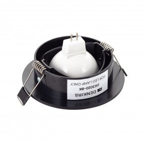 DK3020-BK Встраиваемый светильник, IP 20, 10 Вт, GU5.3, LED, черный, пластик в Приобье - priobie.ok-mebel.com | фото 3