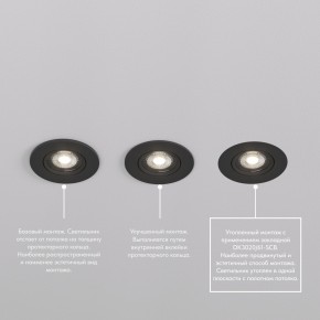 DK3020-BK Встраиваемый светильник, IP 20, 10 Вт, GU5.3, LED, черный, пластик в Приобье - priobie.ok-mebel.com | фото 5