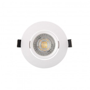 DK3020-WH Встраиваемый светильник, IP 20, 10 Вт, GU5.3, LED, белый, пластик в Приобье - priobie.ok-mebel.com | фото 1
