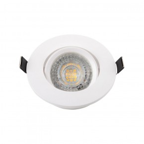 DK3020-WH Встраиваемый светильник, IP 20, 10 Вт, GU5.3, LED, белый, пластик в Приобье - priobie.ok-mebel.com | фото 2