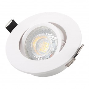 DK3020-WH Встраиваемый светильник, IP 20, 10 Вт, GU5.3, LED, белый, пластик в Приобье - priobie.ok-mebel.com | фото 2