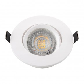 DK3020-WH Встраиваемый светильник, IP 20, 10 Вт, GU5.3, LED, белый, пластик в Приобье - priobie.ok-mebel.com | фото 4