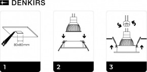 DK3021-BK Встраиваемый светильник, IP 20, 10 Вт, GU5.3, LED, черный, пластик в Приобье - priobie.ok-mebel.com | фото 5